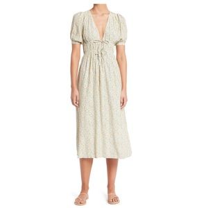NWT Faithfull The Brand Patrinico Floral Midi Dress, Size L